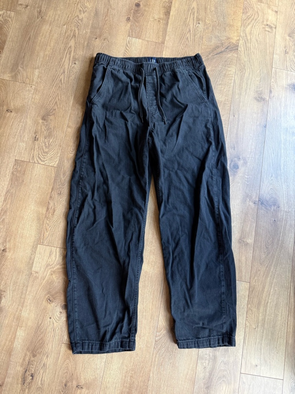 GAP women NWOT NEVER WORN Black BARREL Drawstring Joggers Large tall
